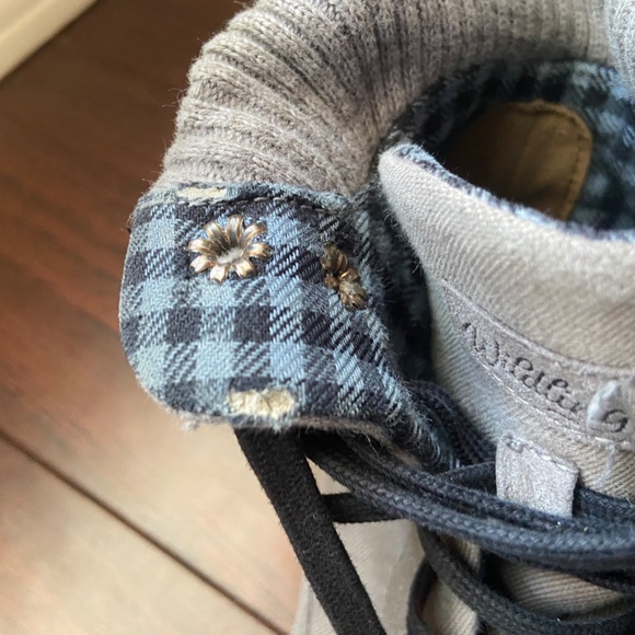 WILDING Barefoot Gray Kid Shoes with Lace EU 32 - Picture 11 of 11